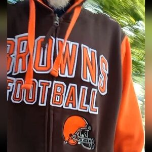 Cleveland@Browns Hooded Zipper Jacket